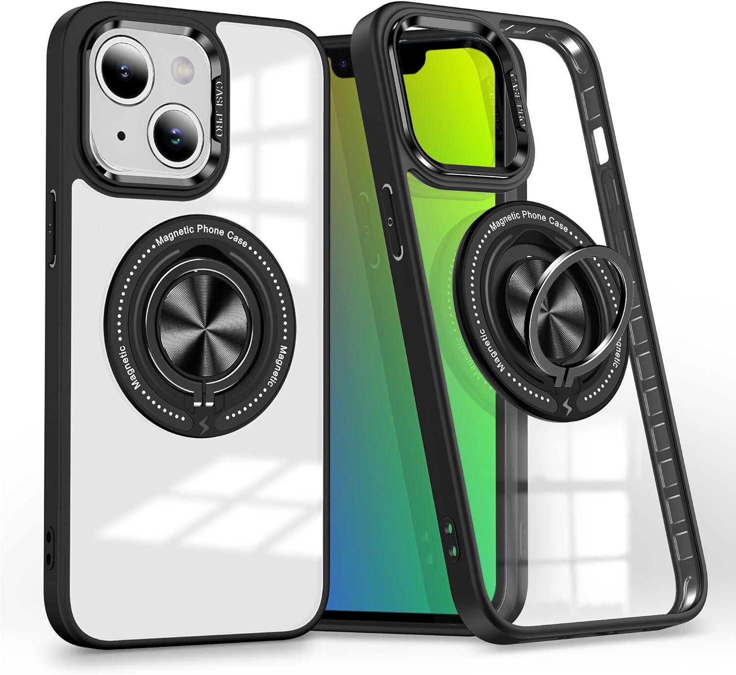for iPhone 13 Case with Transparent Stand Phone Case, Full Body Shock Protection for Men/Women Girls Phone Case 6.1 inch -Black Brand: LIJMNXC  Brand 