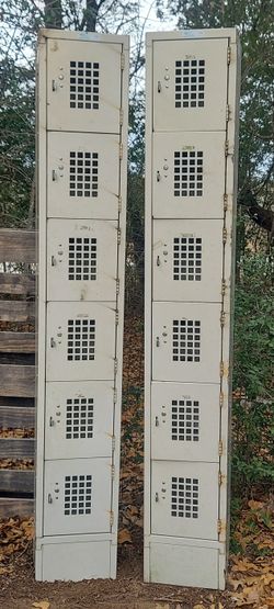 Metal Heavy Duty 6 Cubby Wall Lockers