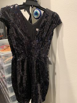 Black Multicolor Sequin Dress