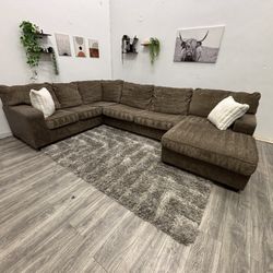 Brown Sectional Couch - Free Delivery