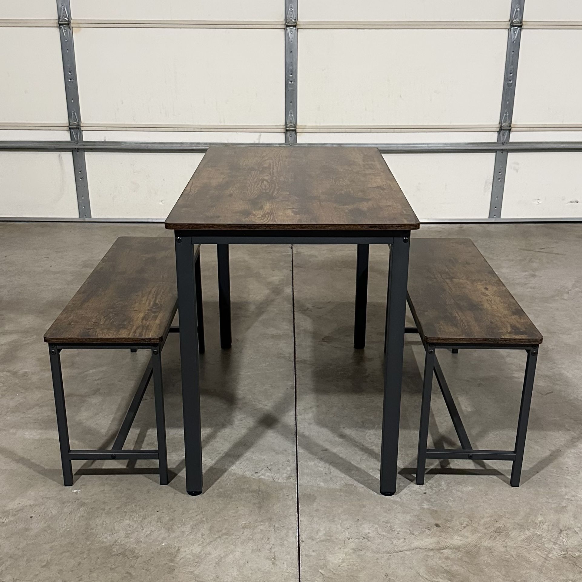 New Dining Table Set with Benches (Can Deliver)