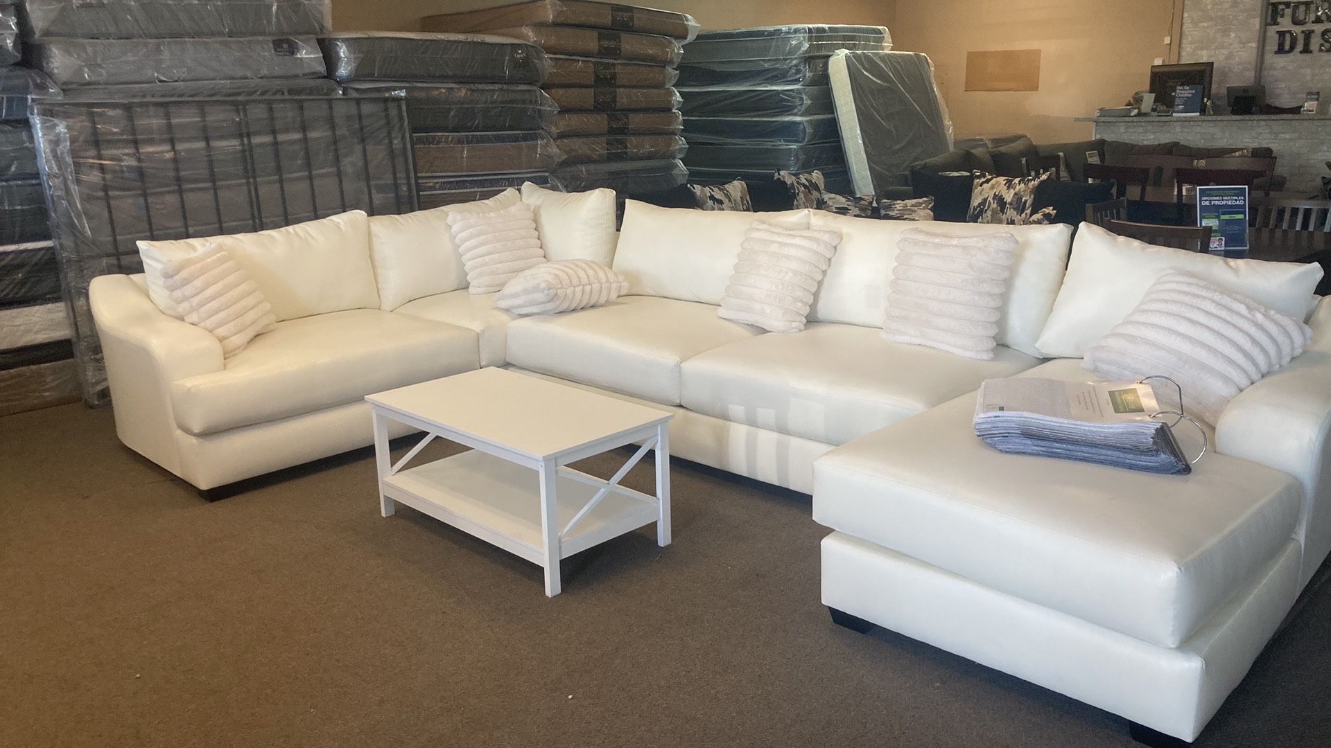 White Leather Couch