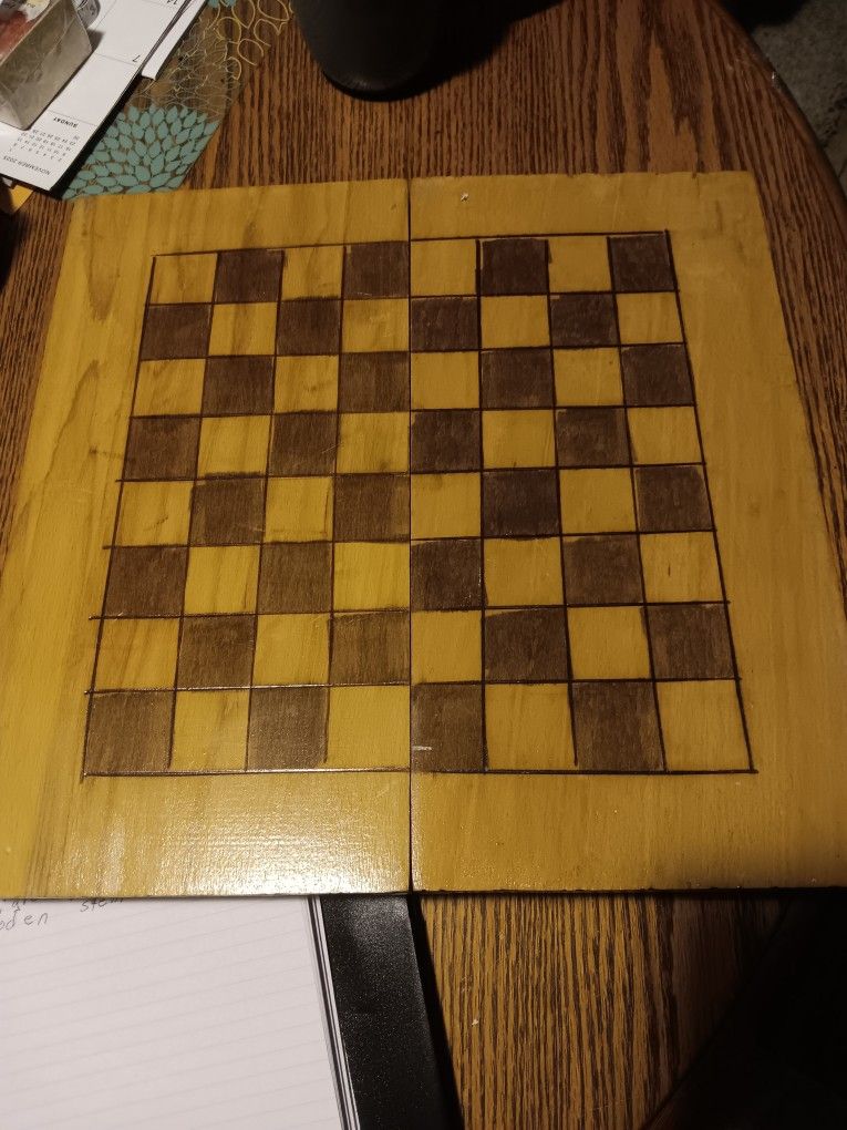Foldable Wooden Chess/backgammon 