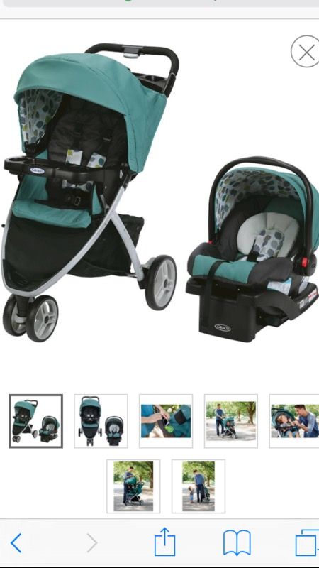 Graco Pace click connect stroller with car seat and base