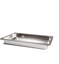 🍳🥘🍳 🍲COMMERCIAL - RESTAURANT - PAN - Dimpled-Rim Pan: Stainless Steel, 2 1/2 in Overall Ht, Rectangular, 12 3/4 in Overall Wd, Sterile🍳🥘🍳🍲