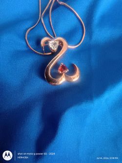 Rose Gold Swan hear pendant necklace and bangle