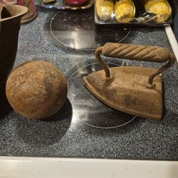 Antique Civil War Cannonball&Iron