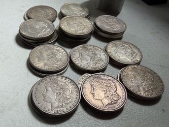 Pre 1921 Morgan silver dollars in better condition XF to AU coins