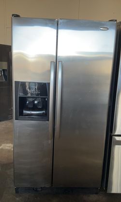 Whirlpool Side By Side Stainless Steel Refrigerator Fridge
