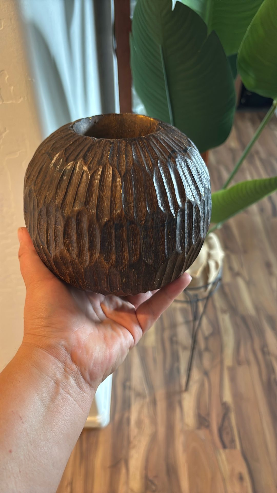 Real Wood Candle Holder