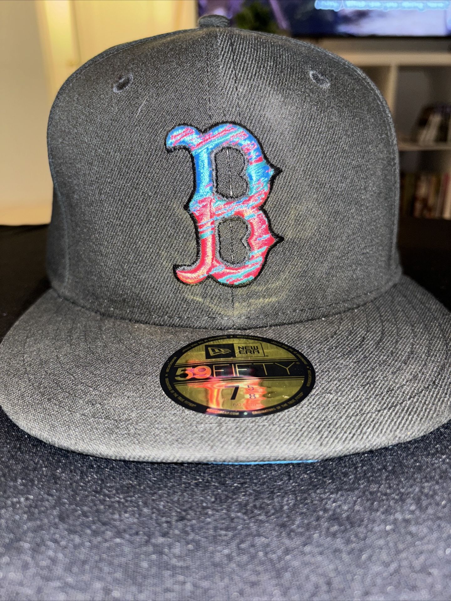 New Era 59Fifty Boston Red Sox Fitted Hat Cap 7 5 8 Black MLB