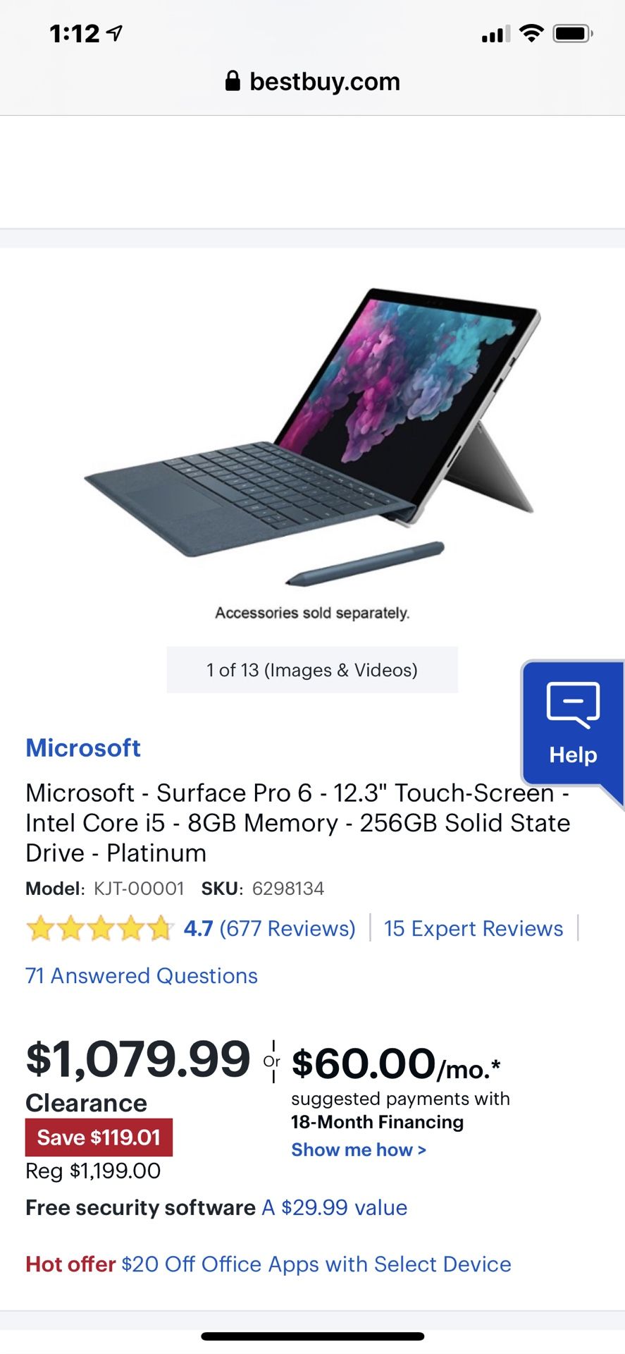 Brand new Microsoft surface pro 6