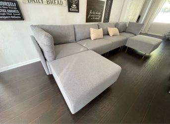 6PC GREY MODULAR SECTIONAL PICK UP TODAY 136’’ LENGHT