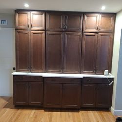 Cabinets .   Wall Unit.   And Wine Rack.  Must New. Like New 