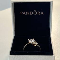 Gold Pandora Heart Ring