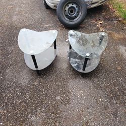 2 Glass Side Tables