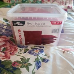 New (4) Red Corn Hole/Bean Bags