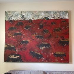 Large Original Painting! Oil on Canvas, 4 X 5 Feet