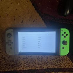 Nintendo Switch Grey And Neon Green 