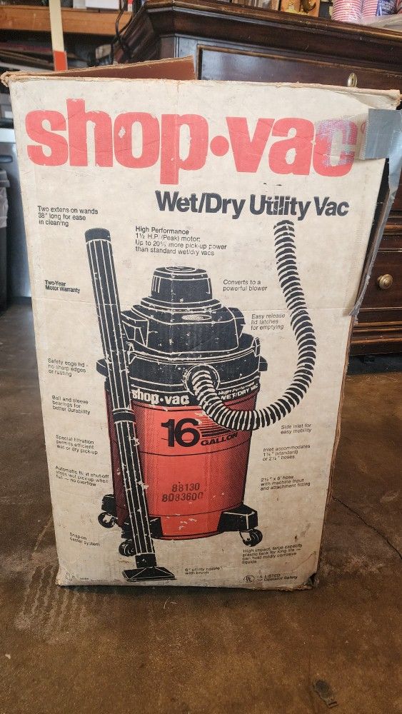 Shop Pro Shop Vac Wet Dry Vacuum 16 Gallon Red Made in USA 1.5hp