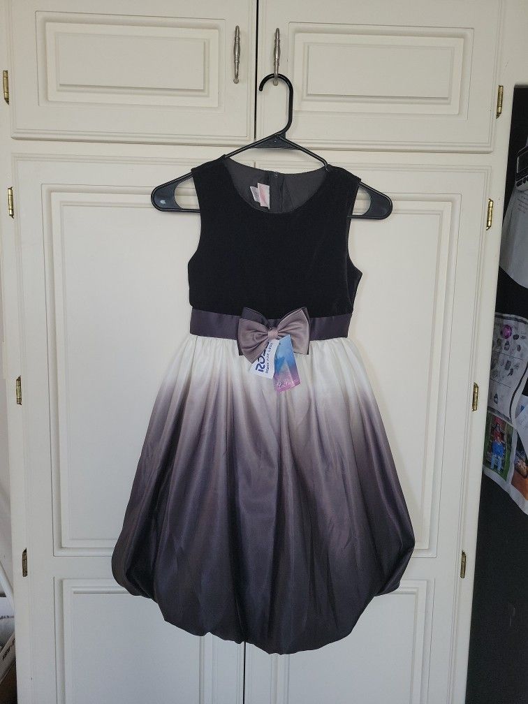 Black, Grey, White Beautiful Girls Dress