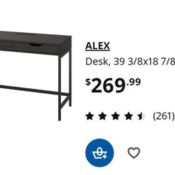 Ikea Alex Desk - Brown Black