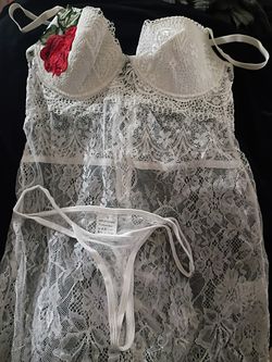 Sexy Mesh Dark Grain Thin Transparent Nightdress and panties set