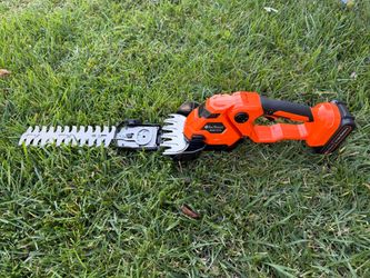 2-in-1 Cordless Hedge Trimmer + Grass Shear – New with Battery