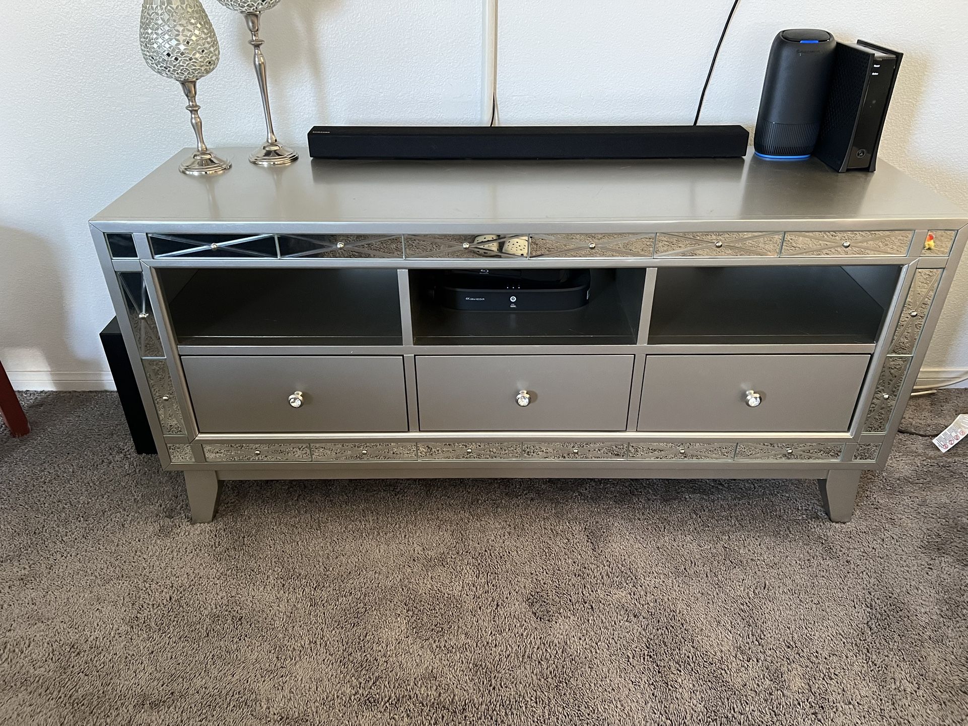 Mirrored Tv Stand