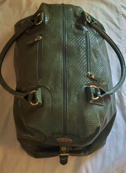 Vintage RARE olive green BIG BUDDHA weekender Y2K boho carry-on tote bag.
