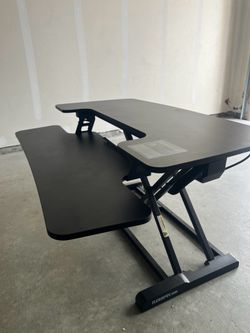 Standing desk converter