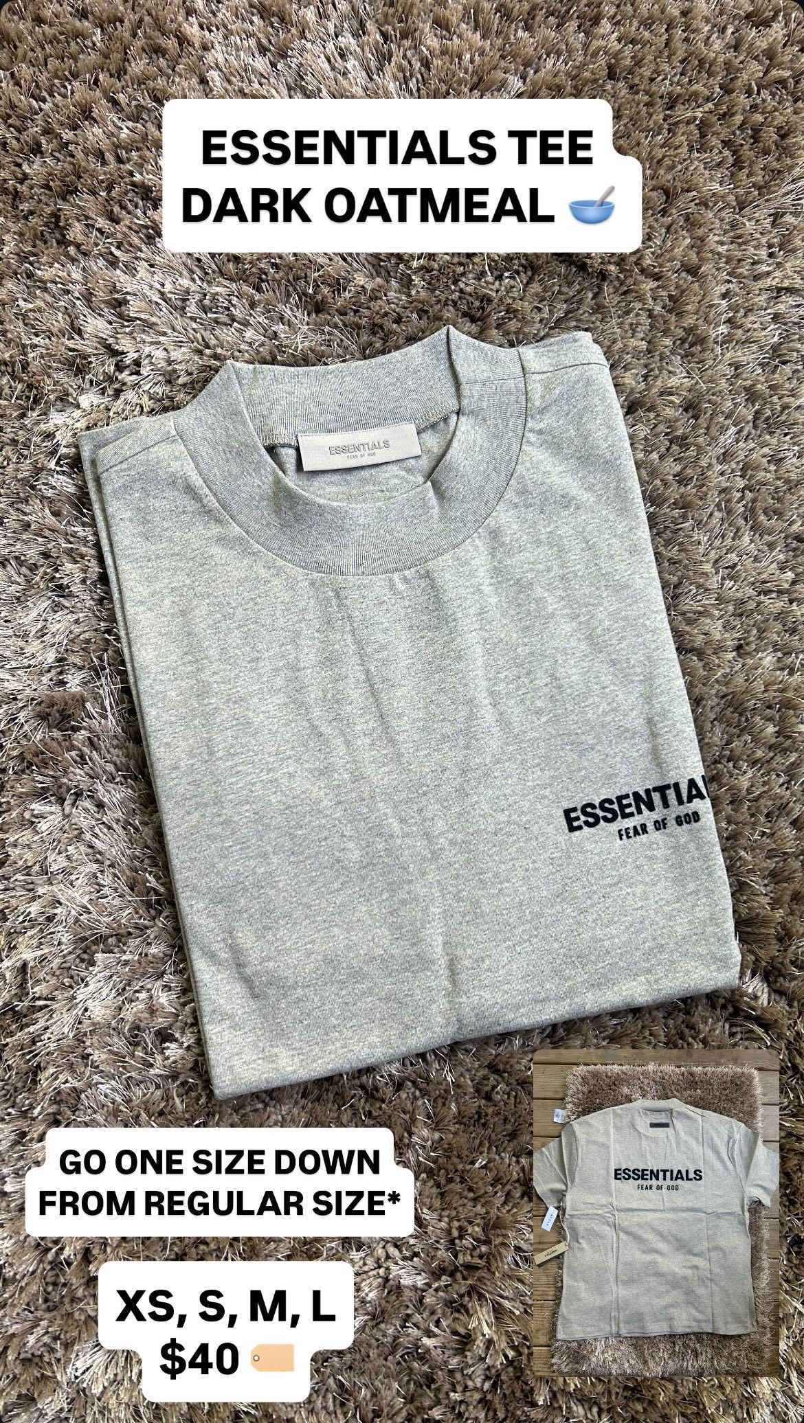 Essentials Tee Dark oatmeal