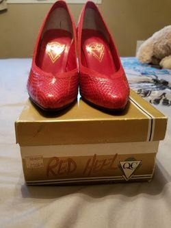 Authentic SNAKESKIN red heels