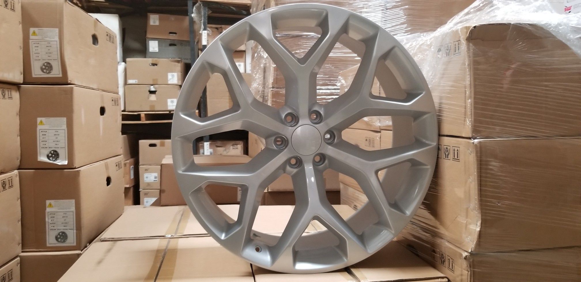 26 inch GMC Replica wheels Snowflake rims silver Sale 6lugs Fit Silverado Tahoe Yukon