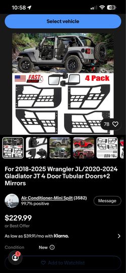 Jeep tube doors