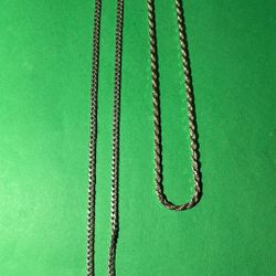 Sterling Silver Chains. 2 pcs