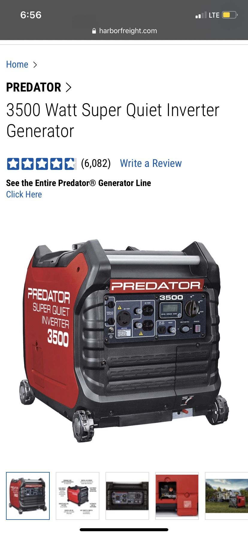 Predator 3500 Watt Inverter Generator 