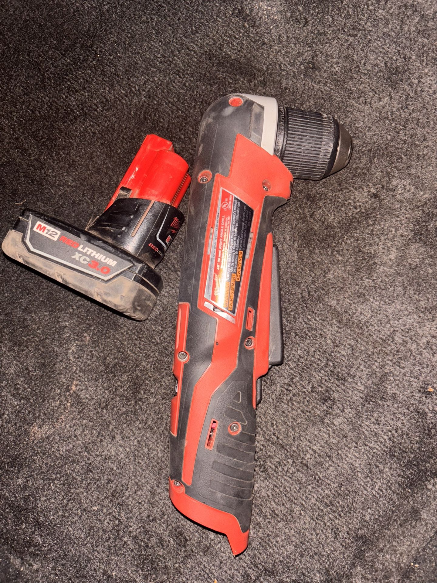 Milwaukee 3/8 M12 Right Angle Drill