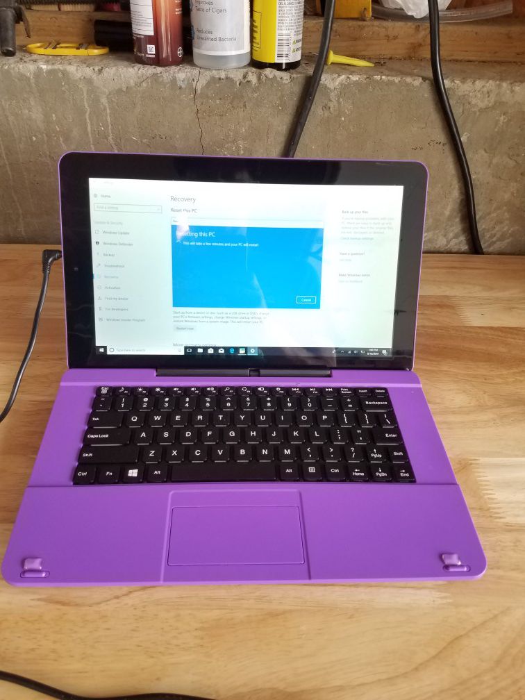 RCA Cambio Purple 10.1" 2-in-1 Tablet PC with Detachable Keyboard and Windows 10