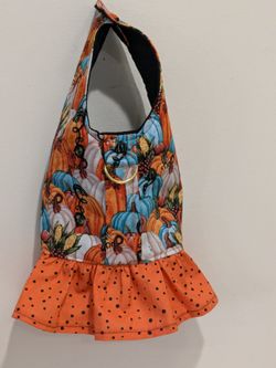 Pumpkins Dog Harness Dress With D-ring 