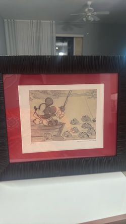 Framed Disney Mickey Mouse Sketch Print