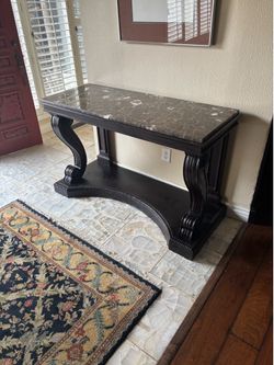 Elegant Marble Top Console / Entryway Table – Heavy & High End