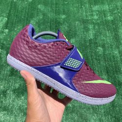 NIKE HIGH JUMP ELITE TRACK & FIELD SPIKES “BORDEAUX / LIME” (Size 11.5, Men’s)