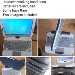 8 laptops tablets 
Sold as is for parts or repair.
