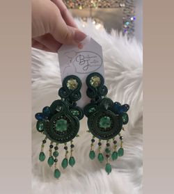Green Handmade Earrings