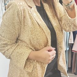 Lentejuela Blazer /sequin  Gold Blazer