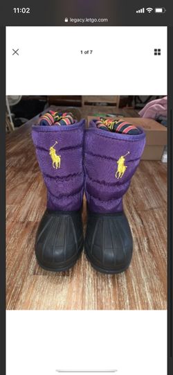 Ralph Lauren Snow Boots Girls Size 10C