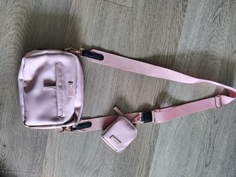 Dog walking crossbody bag with extra pouch