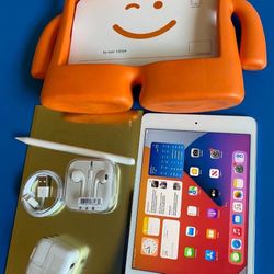 Apple iPad mini 5 (5th Generation/7.9” retina/IOS 18 updated ) 64GB with pen,  kids case  & Accessories (256GB $329) 