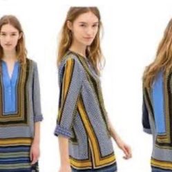 Grace Elements Scarf print Morocco casual Tunic/Shift Dress  - $69
